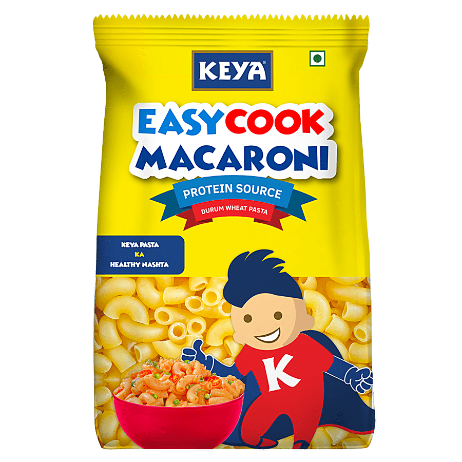 Keya Elbow Macaroni Pasta - Durum Wheat, Protein Source, 400 G