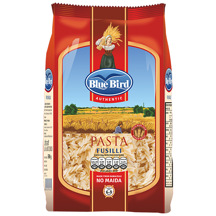 Blue Bird Fusilli Pasta, 500 G Pouch