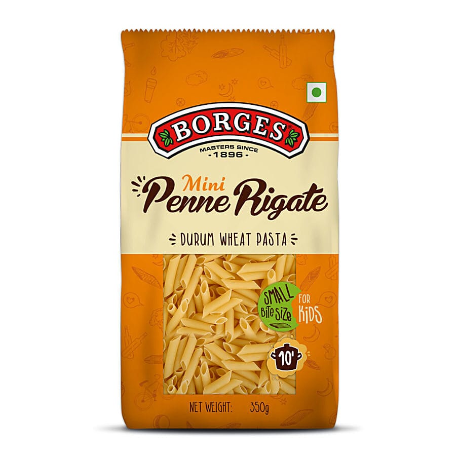 Borges Durum Wheat Pasta - Mini Penne Rigate, 350 G Pouch
