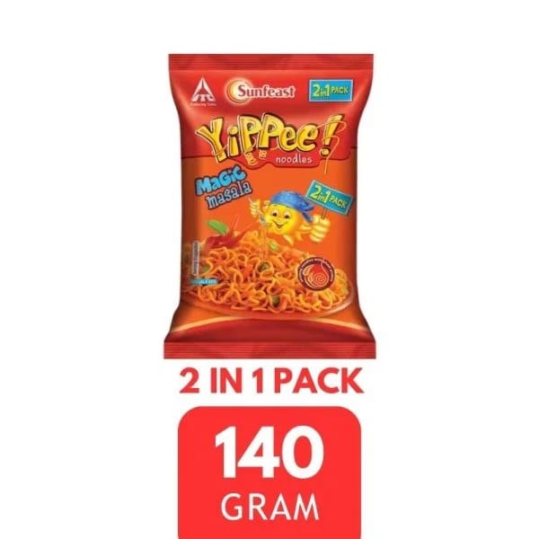 Sunfeast Yippee Noodles Magic Masala, 140 gm (2 In 1 Pack)