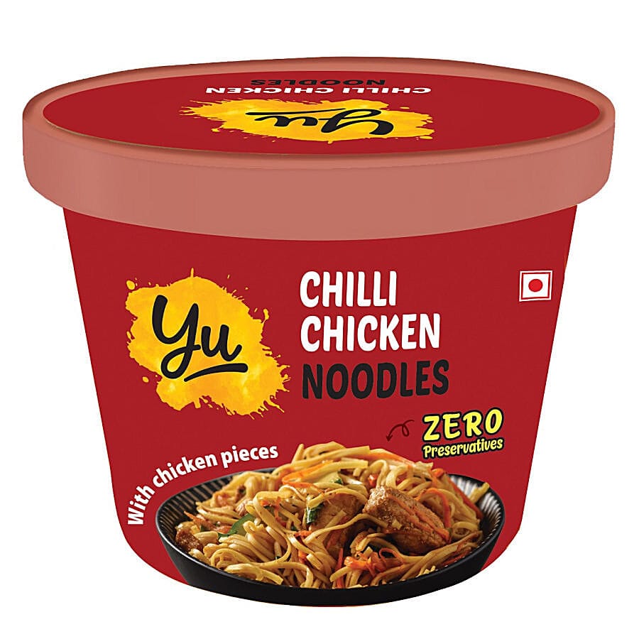 Yu Chilli Chicken Instant Cup Noodles - Zero Preservatives,, 70 G