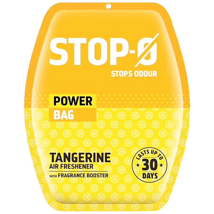 Stop-O Power Bag Bathroom Air Freshener Pouch - Tangerine Fragrance, 10 G