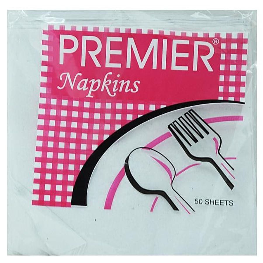 Premier Paper Napkins - 1 Ply, 1 Pc (50 Sheets)
