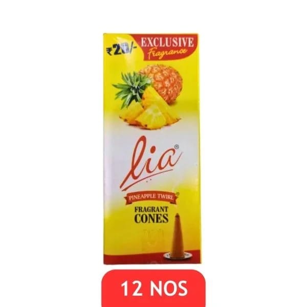 Cycle Lia Pineapple Twirl Fragrant Cones, 12 Nos