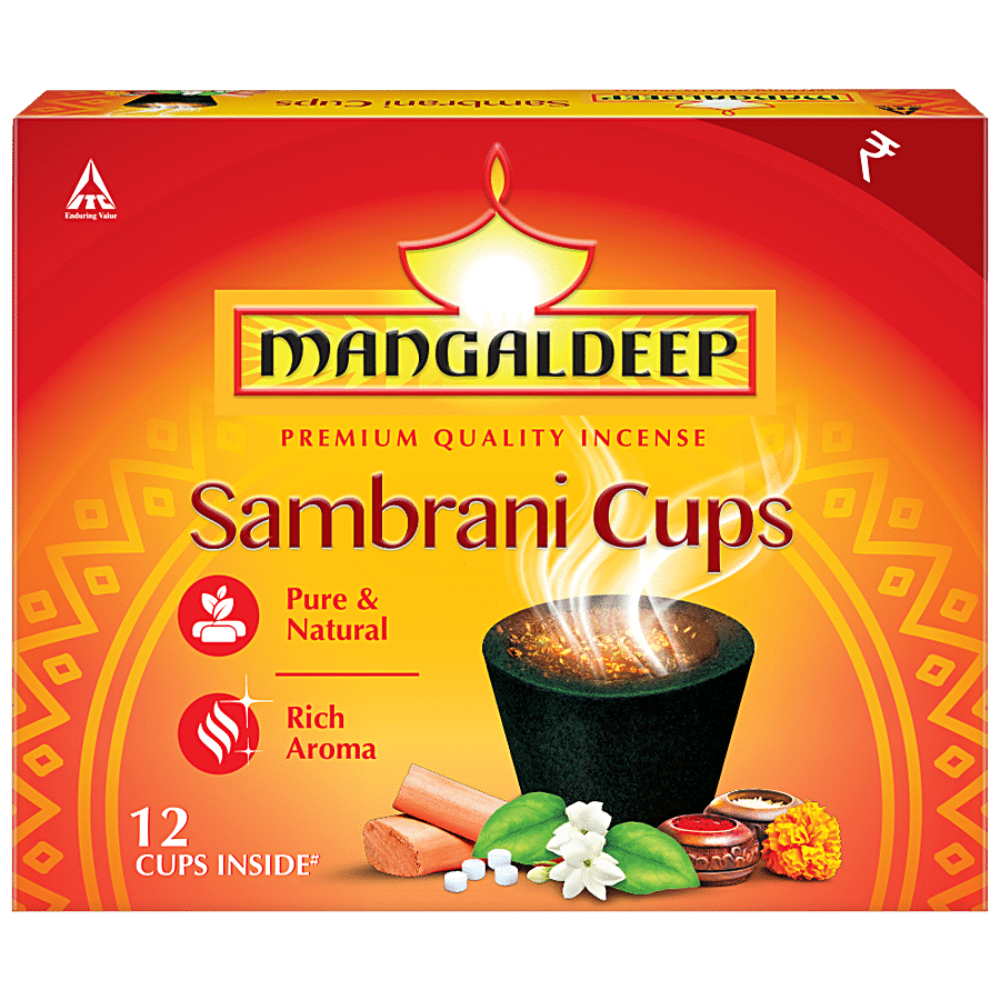 Mangaldeep Sambrani Cups, 12 Pcs
