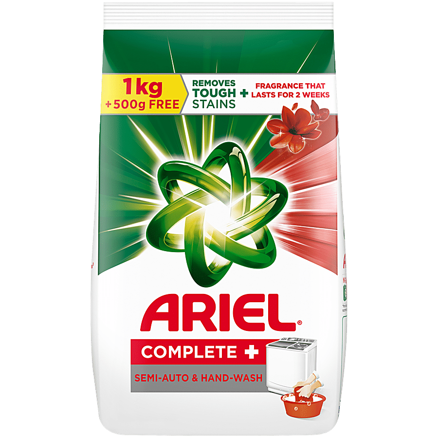Ariel Complete + Semi-Auto & Hand Wash Detergent Washing Powder, 1.5 Kg