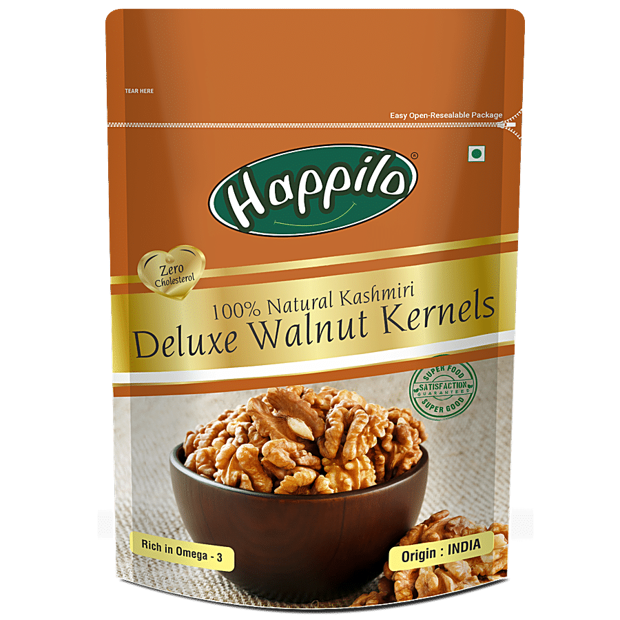 Happilo 100% Natural Kashmiri Deluxe Walnuts Kernels, 200 G