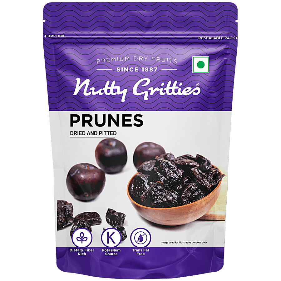 Nutty Gritties Dried & Pitted Prunes, 200 G