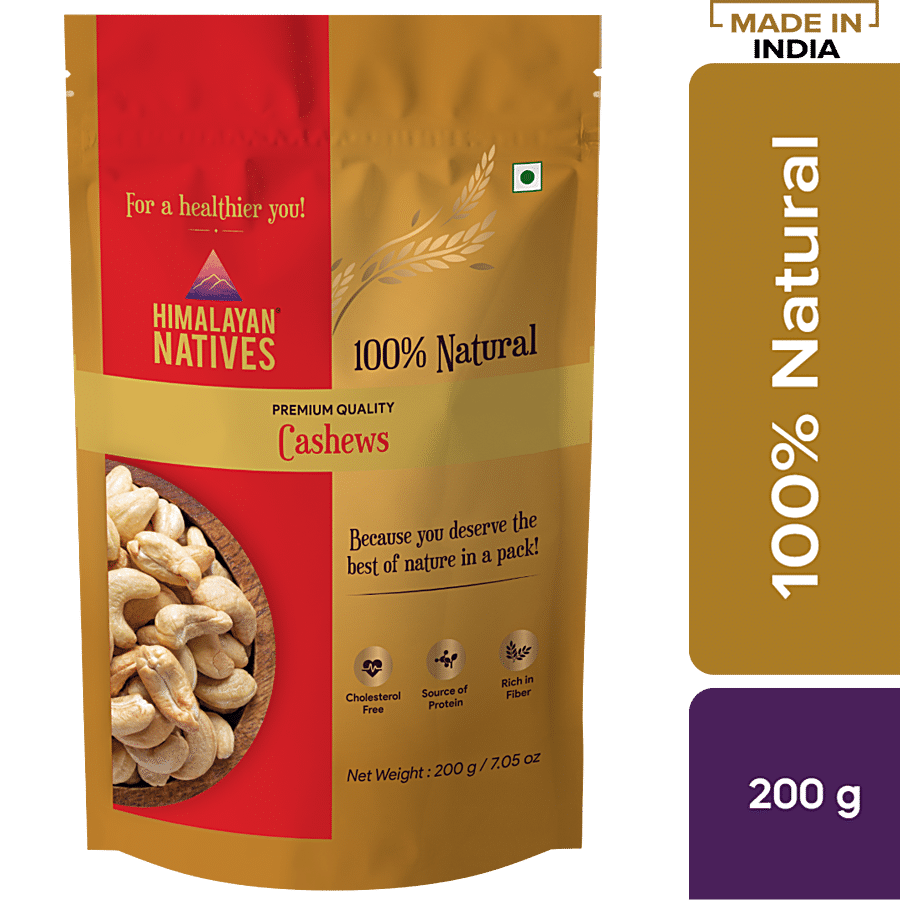 Himalayan Natives Whole Cashews - 100 % Natural, Premium, 200 g