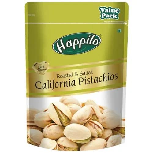 Happilo Premium Californian Roasted & Salted Pistachios 500 gms Value Pack | Pista Dry Fruit, Shelled Nuts Super Crunchy & Delicious Healthy Snack | Vitamins & Minerals Rich