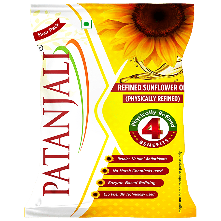 Patanjali Refined Sunflower Oil, 1 L
