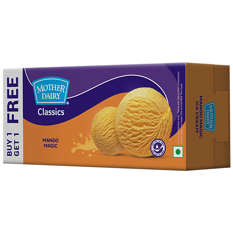 Mother Dairy Mango Magic Ice Cream - With Real Alphonso, 700 Ml