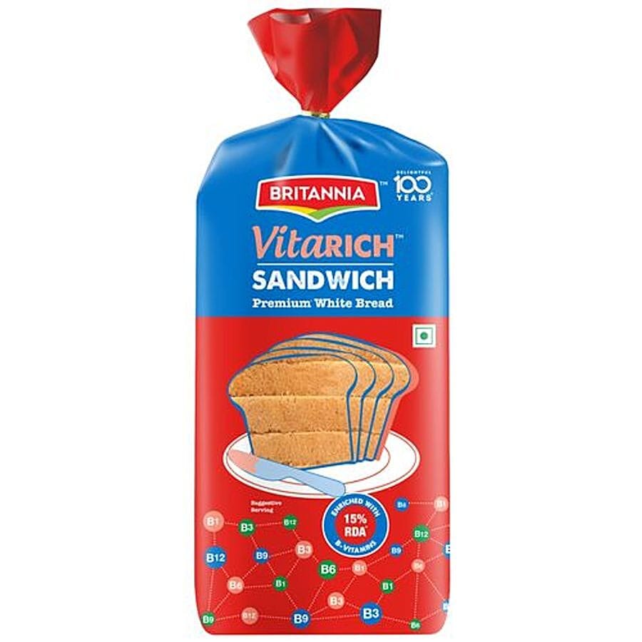 Britannia Vitarich Premium White Bread, 800 g Pouch