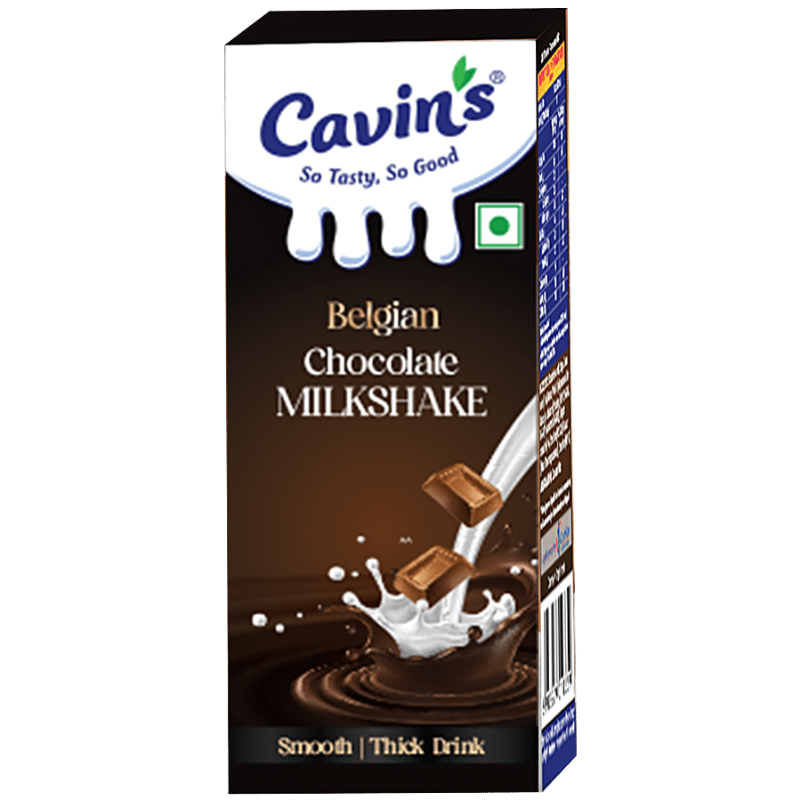 Cavins Belgian Chocolate Milkshake, 170 Ml Tetra Pack
