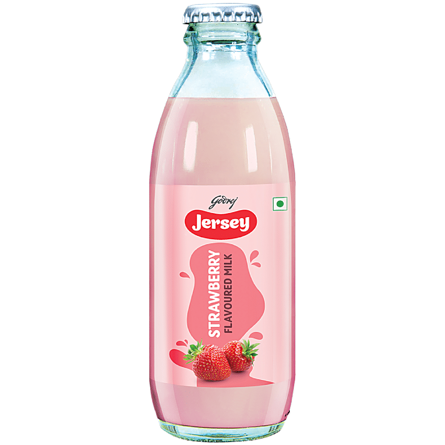 Godrej Jersey Milk Mazaa - Strawberry Flavoured, 190 Ml