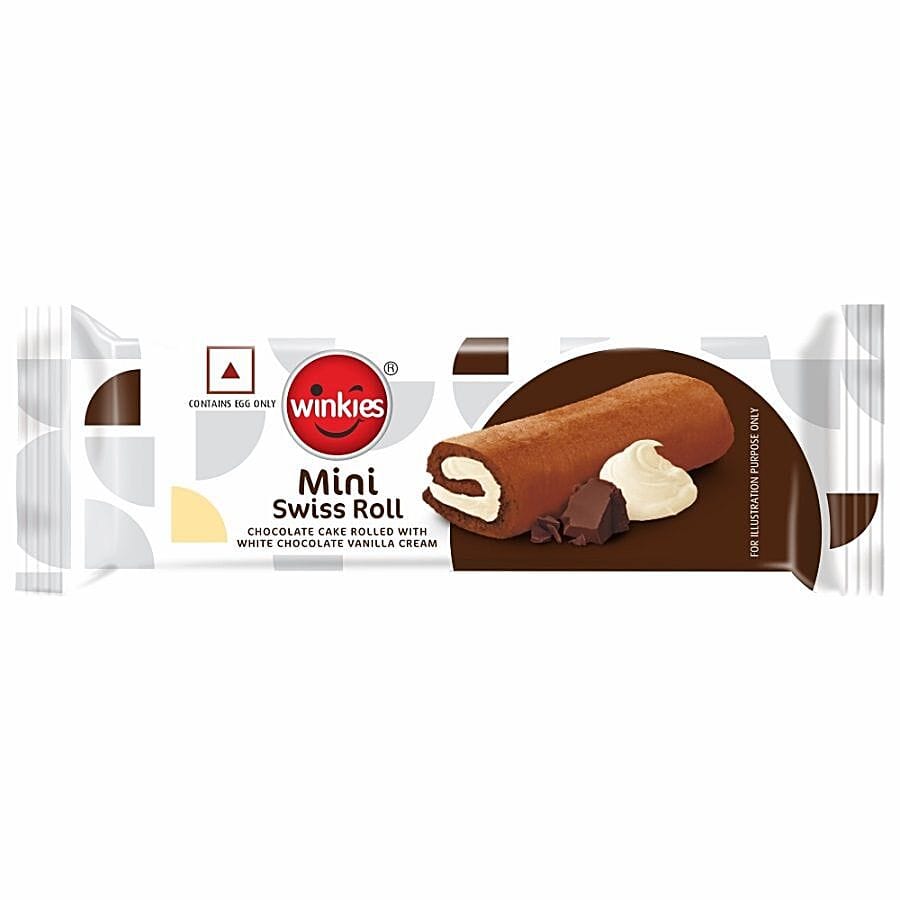 Winkies Mini Swiss Roll - Chocolate, 25 G