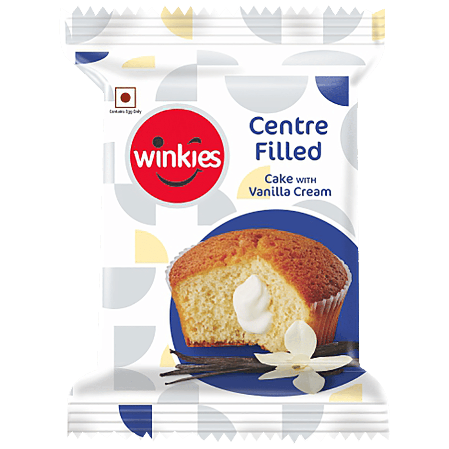 Winkies Centre Filled Cup Cake - With Vanilla Cream, 30 G