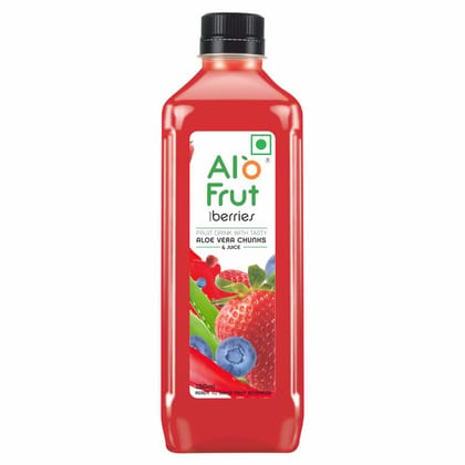 Alo Frut Berries Aloevera Chunks & Juice 150 ml (Pack of 60) - 1 Case | Fruit Juice Mai Aloevera Chunks | Healthy Hai Isme Aloevera Hai | Ready To Serve Drink (Berries Aloe Vera, Pack of 60)