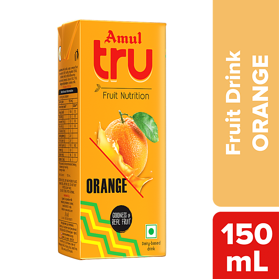 Amul Tru Orange, 150 Ml Tetra Pak
