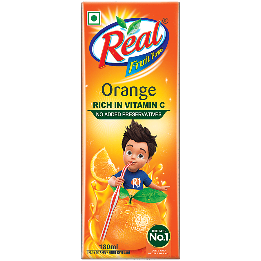 Real India's No.1 Juice - Orange, 180 ml