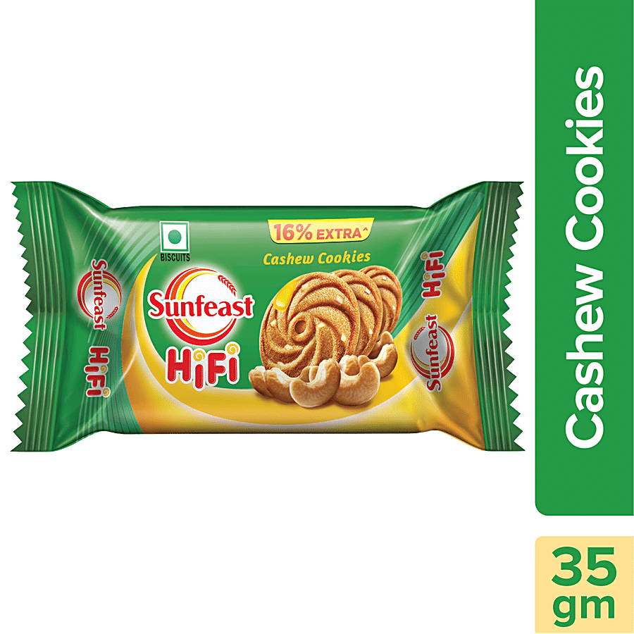 Sunfeast Hifi Cashew Butter Cookies, 35 G Pouch