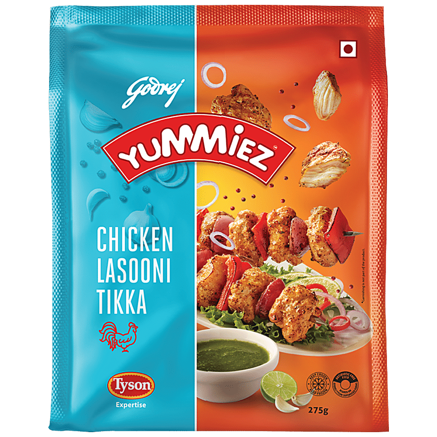 Godrej Yummiez Yummiez Lasooni Tikka - Chicken, 275 G Pouch
