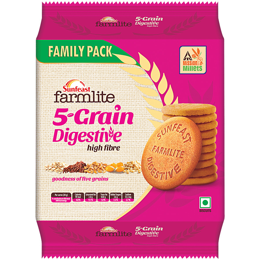 Sunfeast 5 Grain Digestive High Fibre Biscuits, 800 g