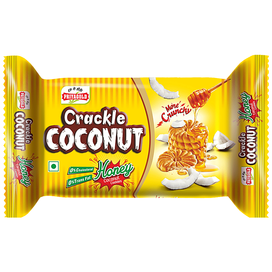 Priyagold Biscuits - Coconut Crunch, 300 G Pouch
