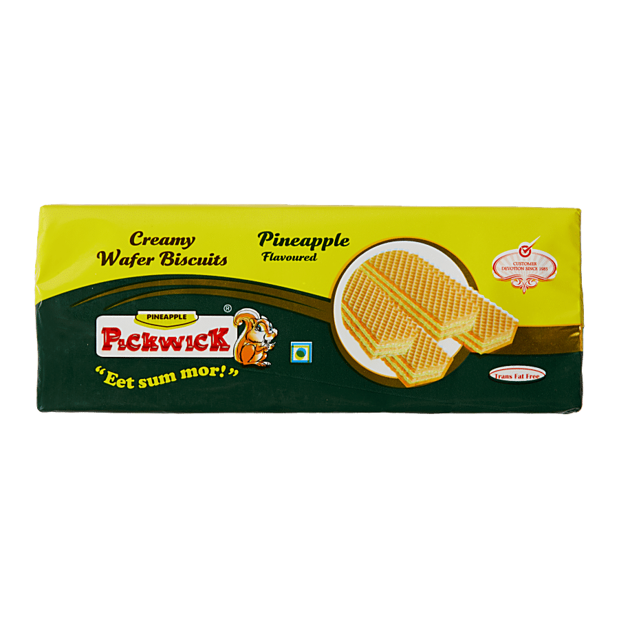 Pickwick Creamy Wafer Biscuits - Pineapple, 150 G Pouch