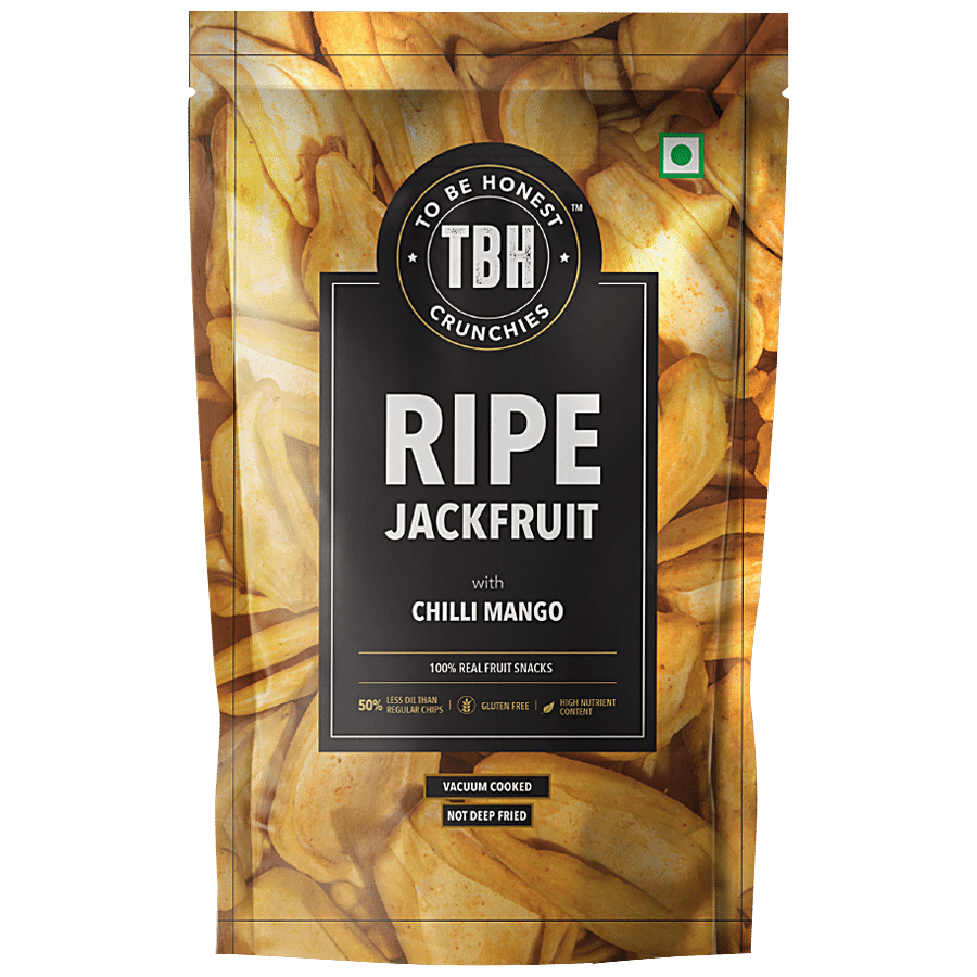 To Be Honest Ripe Jackfruit chips With Chilli Mango - High Nutrient Content, 50% Less Oil, 35 g Pouch