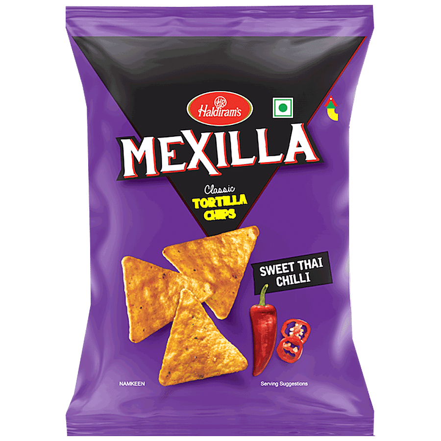 Haldiram'S Mexilla Classic Tortilla Chips - Sweet Thai Chilli Flavour, Crispy, 80 G