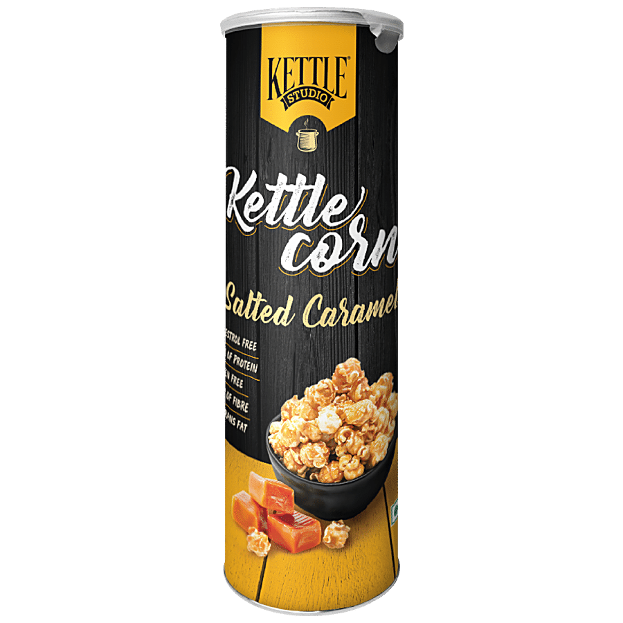 Kettle Studio Popcorn - Salted Caramel, Cholesterol Free, Rich In Protein, 125 G