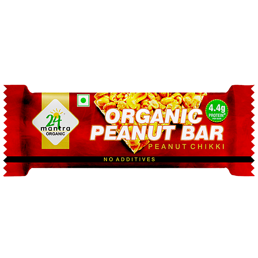 24 Mantra Organic Peanut Jaggery Chikki, 33 G Pouch