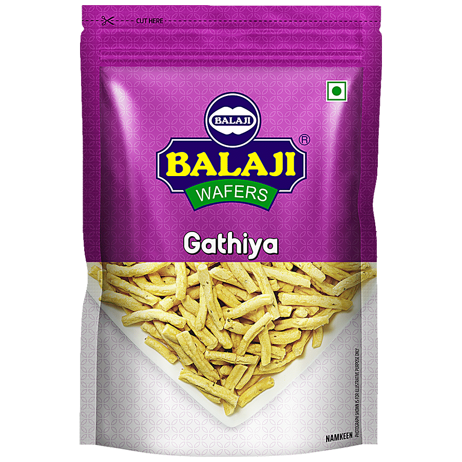 Balaji Gathiya - Authentic Recipe, Crispy, Crunchy, 300 G Pouch