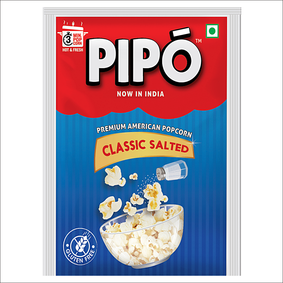 Pipo Premium American Popcorn - Classic Salted, 40 G Pouch