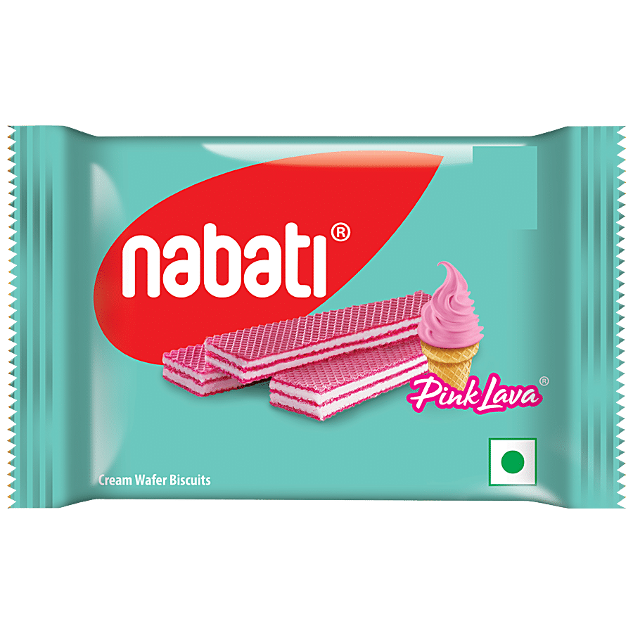 Nabati Pink Lava Cream Wafer Biscuits -Crispy, Crunchy, Rich In Vitamins, 30 G