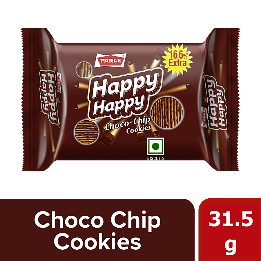 Parle Happy Happy Choco-Chip Cookies, 31.5 G Pouch