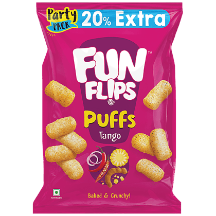 Fun Flips Puffs - Tango, Baked & Crunchy, 75 G