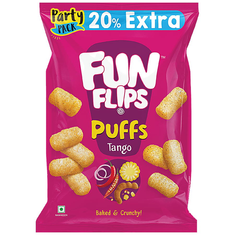 Fun Flips Puffs - Tango, Baked & Crunchy, 75 G