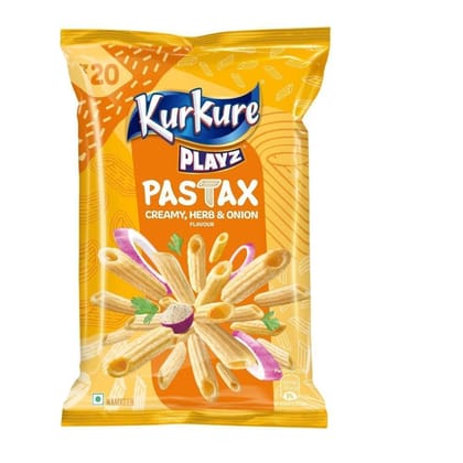 Kurkure Playz Pastax Masala Puffs, 55g Pouch