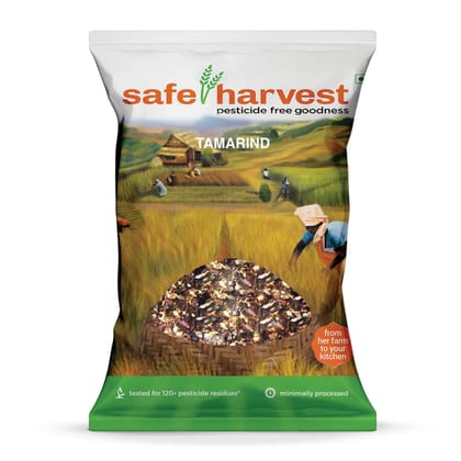 Safe Harvest Pesticide-Free Seedless Tamarind | Seedless Emli | Soft & Delicious - 500Grams