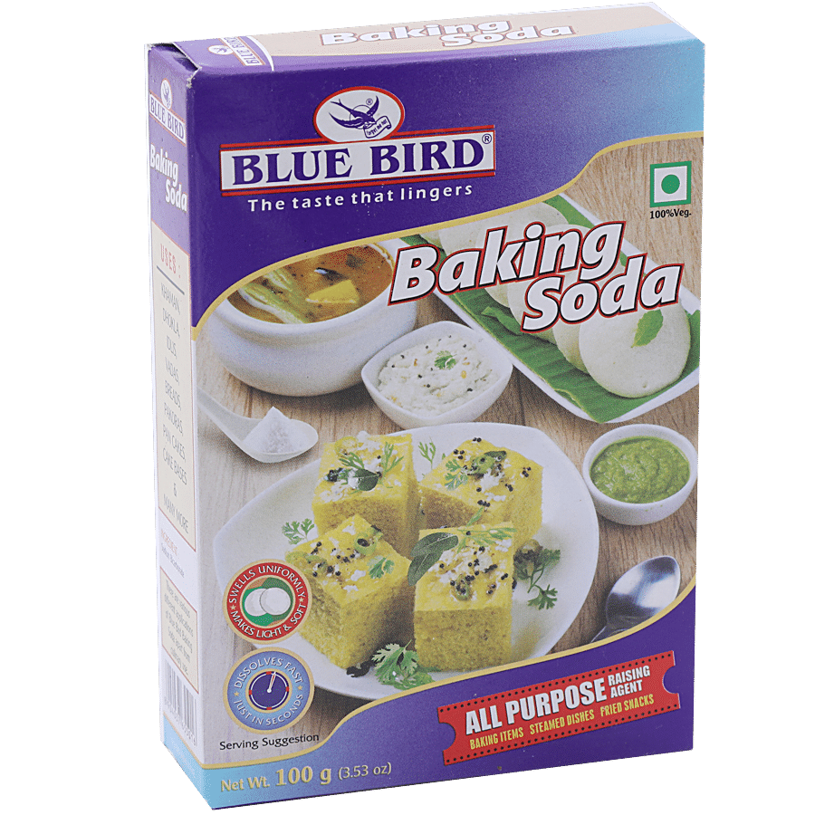 Blue Bird Baking Soda, 100 G Carton