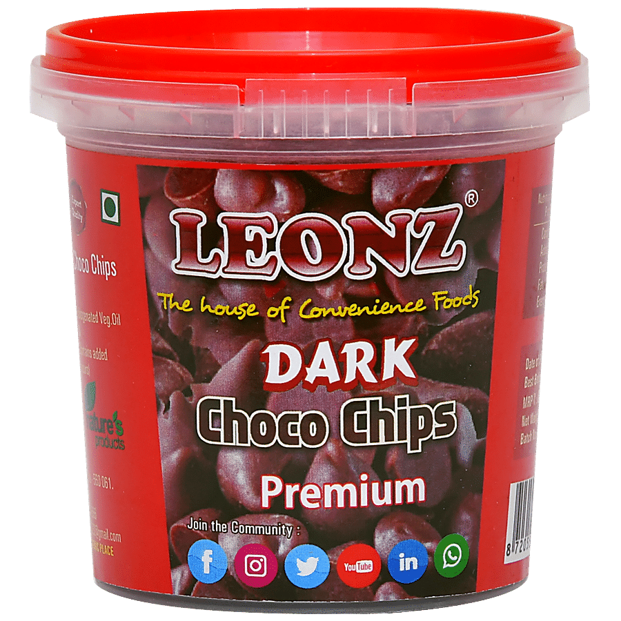 Leonz Dark Chochips, 100 G Plastic Container