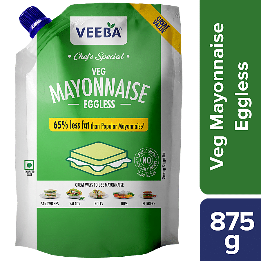 VEEBA Eggless Mayonnaise Chef's Special, 875 g Standy Pouch