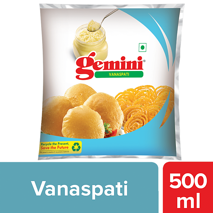 Gemini Vanaspati, 500 Ml Pouch