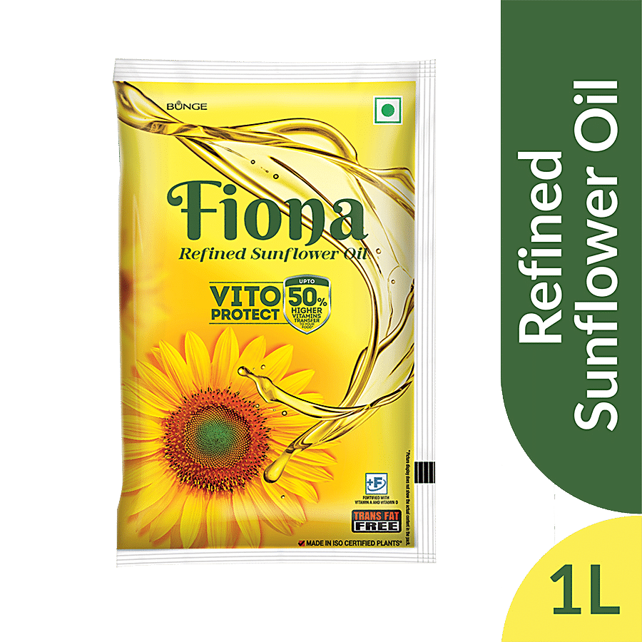 Fiona Refined Sunflower Oil, 1 L Pouch