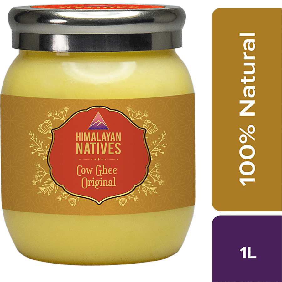Himalayan Natives Himalayan Cow Ghee - Original, Pure & Natural, 1 L