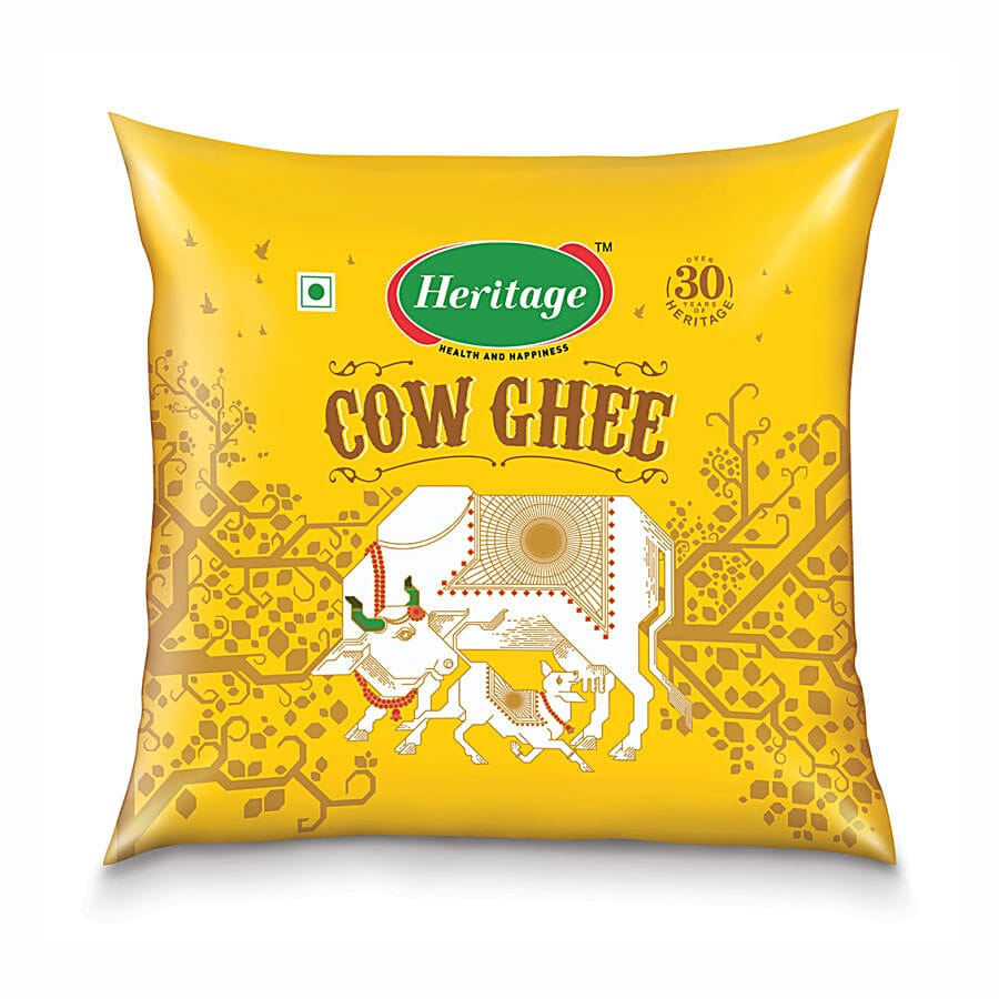Heritage Cow Ghee/Tuppa - Agmark Special Grade Bring Home Health & Happiness, 500 ml Pouch