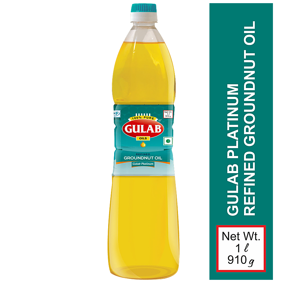 Gulab Groundnut Oil - Refined, 1 L Bottle