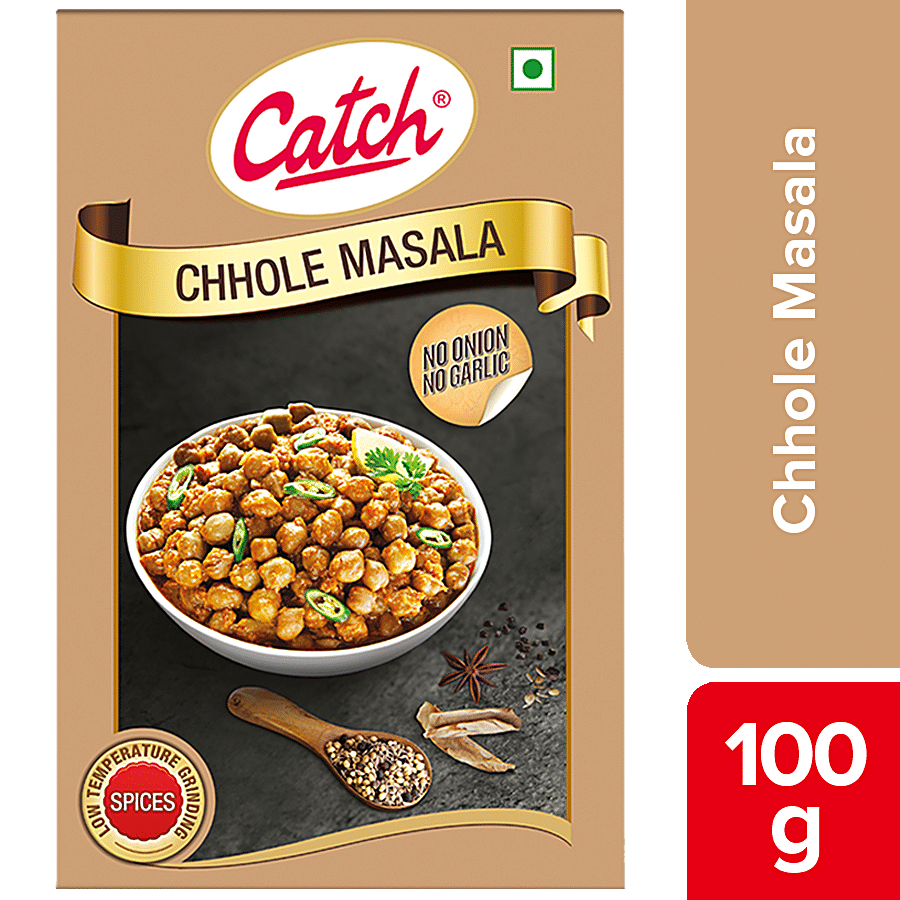 Catch Chhole Masala With No Garlic & Onion - Adds Flavour & Aroma, 100 G Carton